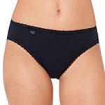 Sloggi Trosor 3P 24 7 Cotton Lace Tai Briefs Svart bomull 44 Dam