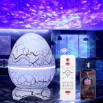 OurLeeme Galaxy Projector Dinosaur Egg Starry Sky Projector Aurora Night Light Light with Bluetooth Speaker, White Noise,Timer for Bedroom Decor Year of The Dragon Gifts for Children Adults