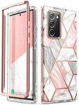 i-Blason Cosmo Series Protective Bumper Case for 6.7-Inch Galaxy Note 20 5G (2020), Marble Pink