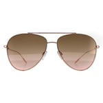 Ted Baker Aviator Mens Rose Gold Brown Gradient TB1625 Sutton Metal - One Size