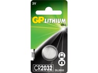 Gp Batteries Lithium Cell Cr2032, Engangsbatteri, Cr2032, Lithium, 3 V, 1 Stk, Rustfrit Stål