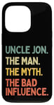 Coque pour iPhone 13 Pro Oncle Jon Citation drôle The Man The Myth The Bad Influence