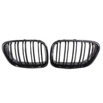 ZMMWDE Grilles de calandre Avant Grille de Remplacement pour Gril à Double Lattes Sport Style Noir lustré ,pour BMW X5 E53 1998-2003