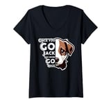 Womens Once You Go Jack You Never Go Back Jack Russell Terrier Dog V-Neck T-Shirt