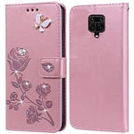 Coque pour Xiaomi Redmi Note 9 Pro 4G/Redmi Note 9S Housse,Fonction de Support,Fente pour Carte,Silicone TPU,Flip Étui Case pour Redmi Note 9 Pro(6.3")