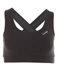 Winshape Soutien-Gorge de Sport wvr4 avec Drop Back Design Ouvert, PC Tout Fit Style Fitness Loisirs Sport XS Noir