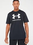 UNDER ARMOUR Mens Training Sportstyle Logo T-shirt - Black/white, Black/White, Size 2Xl, Men