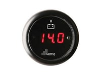 Wema Digital Voltmeter 12-24 Volt Sort