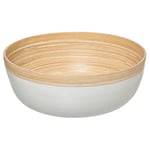 WELL HOME MOBILIARIO & DECORACIÓN Saladier Bambou blanc 30 cm Col.'Blanc Kitchen'