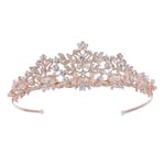 Roséguld bröllop tiara för kvinnor och flickor - Pageant Tiara Headb