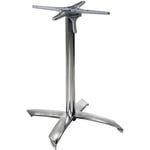 Pied de table pliant en aluminium gris