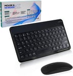 Clavier Bluetooth Sans Fil - Clavier Sans Fil Avec Souris - Mini Clavier Ultra Fin Sans Fil - Pour Ipad, Mac, Pc, Ordinateur Portable, Tablette, Surface, Téléphone, Ordinateur, Qwerty