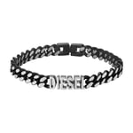 DIESEL Mens Bracelet DX1386040 Stainless Steel Black