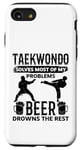 Coque pour iPhone SE (2020) / 7 / 8 Le taekwondo résout la plupart de mes problèmes, la bière se noie le reste