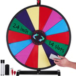 Roue de Loterie 601 mm-VEVOR-Roue de Fortune Effaçable à Sec-Roue de la Chance sur Table à 14 Emplacements-pour Fête Salon Carnaval