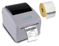 HDWR OPrint-DC200W, Imprimante d'Étiquettes de Bureau, Technologie WiFi Sans Fil, Haute Résolution 203 dpi, Impression Rapide à 203.2 mm/s, Compatible USB, Prise en Charge de Différents Types d'Étique