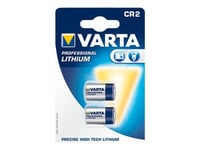 Varta System Lithium Cr 2 / 2 Pack, Engangsbatteri, Lithium, 3 V, 2 Stk, 850 Mah, 15,6 Mm