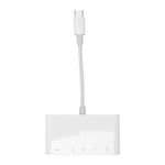 5-i-1 USB-C-hub med USB3.0-port, minneskortsläsare, typ C-laddningsport, 3,5 mm AUX-port, USB-hub-adapter