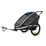 HAMAX OUTBACK TWIN CHILD BIKE TRAILER NAVY/WHITE