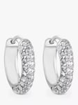 Simply Silver Cubic Zirconia Mini Hoop Earrings, Silver