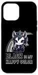 iPhone 12 Pro Max Black Is My Happy Color Goth Girl Emo Gothic Unicorn Case