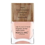 Nails Inc - IN MY O-ZONE Plant Power veganer Nagellack - 73% Plant Based, 100% Vegan & Tierversuchsfrei - Perfekte Maniküre, Zarter Pfirsich-Rosa - Für umweltbewusste Nail Art