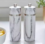 2x MasterClass Marble Finish Salt or Pepper Mill 17cm