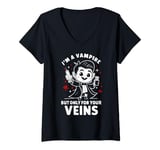 Womens I'm A Vampire Phlebotomy Technician Phlebotomists Men Women V-Neck T-Shirt