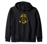 Star Wars Hawaiian Print Darth Vader Helmet Zip Hoodie