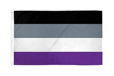 AZ FLAG - Drapeau Arc-en-Ciel Asexuel - 150x90 cm - Drapeau Lgbt - Asexualité - Rainbow 100% Polyester Avec Oeillets Métalliques Intégrés - Pavillon 110 g