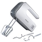 PREUP Hand Mixer Electric Whisk, 5-Speed Anti-Splash Hand Whisk with 2 Beaters and 2 Dough Hooks, High Power 300W Hand Mixer for baking, One Click Eject Button, for Home Kitchen Baking Cake Food Mixer