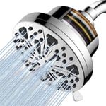 Pommeau de Douche Filtré, 8 Jets Haute Pression,Adoucisseur d'eau pour Pommeau de Douche à Effet de Pluie,Filtre de Pomme de Douche à eau dure en 15 étapes pour éliminer le Substances Nocives.[T414]