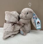 NEW Jellycat Bashful Beige Blossom Bunny Soother Soft Baby Toy Comforter BNWT