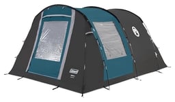 Coleman Cook 4 Family Tent | 4 Man Tunnel Tent with Separate Living And Sleeping Area | Easy To Pitch | 4 Person Camping Tent | 3000mm Waterproof | with Sewn-in Groundsheet