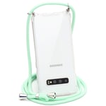 ZhuoFan Clear Transparent TPU Lanyard Case for Samsung Galaxy A21s 4G 6.5" with Changeable Cord, Necklace Phone Case Crossbody with Strap, Lanyard Neck Strap Phone Cover Shockproof Outdoor 3