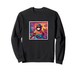 Fun Kid Monkey Playing Video Games Gamer Art Gift Graphic Sweatshirt