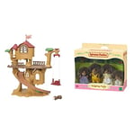 Sylvanian Families 5494 Adventure Tree House Playset, Multi Color & Hedgehog Family