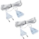 2 Pcs Fil Électrique Transparent Rallonge Électrique Transparente Câble Rallonge Électrique 5m pour Accessoires Electriques Petit