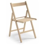 Lot de 4 chaises pliantes en bois de hêtre coloris naturel