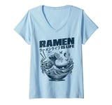 Womens Ramen is Life, Manga Anime Otaku Japan Kawaii Ramen V-Neck T-Shirt