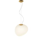 Foscarini Gregg media pendel Oro/bianco-guldfärgad upphänge