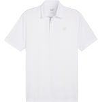 PUMA Pure Solid Golf Polo T-skjorte Herre - Hvit - str. M