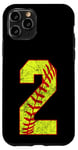 Coque pour iPhone 11 Pro Softball #2 Fast Pitch Love Softball Joueur préféré de la maman