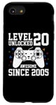 iPhone SE (2020) / 7 / 8 Level 20 Unlocked Awesome Since 2005 20th Birthday Gaming Case