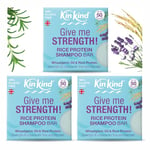 KinKind Rice Water Shampoo Bar for Hair Growth - Give Me STRENGTH! 3 Pack | Hair Thickening Solid Shampoo Bar with Rice Protein | Volume for Fine & Flat Hair | Natural Travel Shampoo Bar for Hair UK