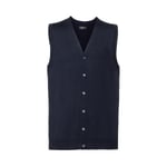 Russell Men´s V-neck Sleeveless Cardigan - Navy - XS