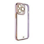 Galaxy A13 5G Skal Fashion Guld Frame Gel - Lila