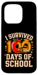 Coque pour iPhone 15 Pro Graphique vintage I Survived 100 Days of School Bus