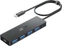 acer Hub USB C 3.0 vers 4 Ports USB, Hub Multiport USB C (Thunderbolt 3), Extension Adaptateur USB C, pour iPhone 16 Plus ProMax,MacBook Pro Air 2023 iMac iPad Pro Air Surface Pro Galaxy S24(60cm)