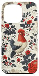 Coque pour iPhone 13 Pro Modèle de poulet Amant de poulet d’animal de ferme vintage